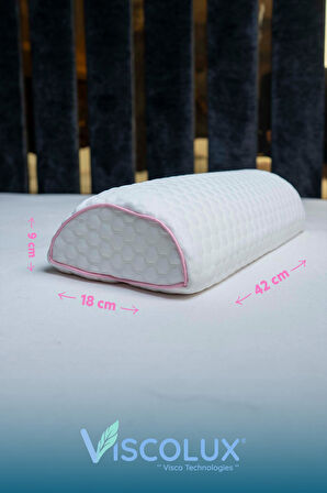 Çok Amaçlı Ortopedik Visco Yastık - Horlama Yastığı Hamile Yastığı Pembe 42x18x9