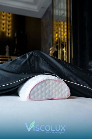 Çok Amaçlı Ortopedik Visco Yastık - Horlama Yastığı Hamile Yastığı Pembe 42x18x9