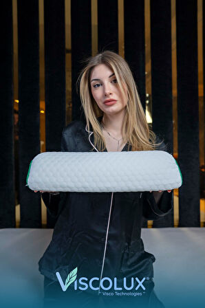 Çok Amaçlı Ortopedik Visco Yastık - Horlama Yastığı Hamile Yastığı Pembe 42x18x9