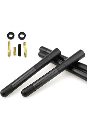 CHEVROLET CAPTİVA Uyumlu Alüminyum Karbon Fiber Oto Araç Anten Çubuğu Siyah