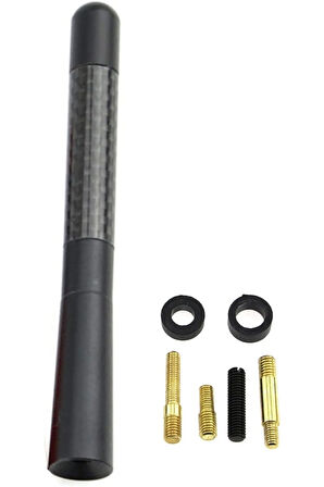 CİTROEN SAXO Uyumlu Alüminyum Karbon Fiber Oto Araç Anten Çubuğu Siyah