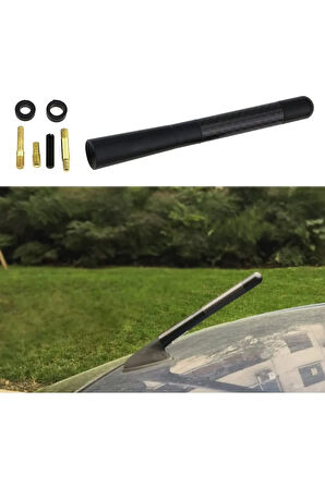 VOLKSWAGEN TOURAN Uyumlu Alüminyum Karbon Fiber Oto Araç Anten Çubuğu Siyah