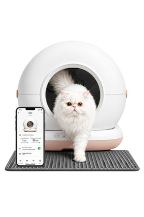 Haustier CB001 Akıllı Otomatik Kedi Tuvaleti, APP ile Kontrol, 75lt İç Hazne, 7lt Çöp Haznesi
