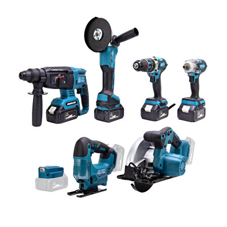 CHELİKBEİ YEDİLİ SET (POWERBANK&LED+ Ş.Hilti+Ş.spral+S.Sıkma+13mm Ç.Mandren+Ş.Dekupaj+Sunta Kesme) 