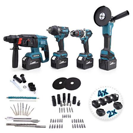 CHELİKBEİ DÖRTLÜ SET MK800(13mm Ç.Mandren+S.Sıkma+Ş.Spral+Ş.Hilti) 