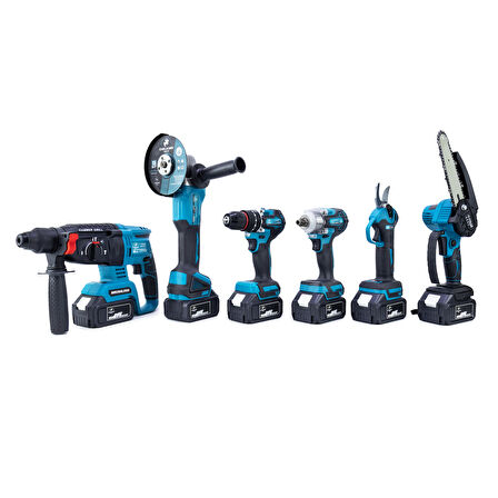 CHELIKBEI ALTILI SET (Budama testeresi +Bağ makası + 13mm Ç.MANDREN+S.SIKMA+Ş.SPRAL+Ş.HİLTİ)