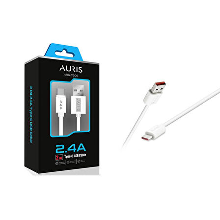 Auris CB06 2m USB To Type-C Kablo 3.4A