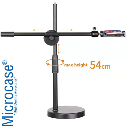 Microcase Taşınabilir 360 Döner Başlıklı Ürün Çekim Standı - SİYAH AL5277