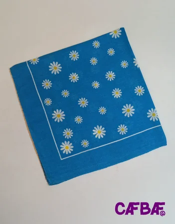 CafBaf Kare Bandana Papatya