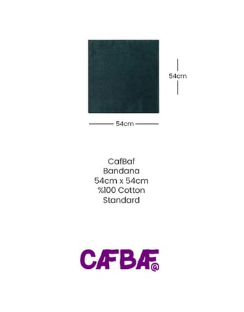 CafBaf Siyah Yazlık Bandana Fular