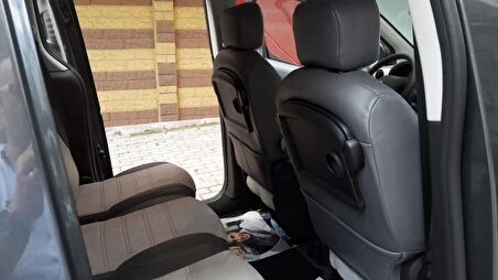 Citroen Berlingo Araca Özel Oto Koltuk Kılıfı - Tay tüyü ve 1.Kalite Deri