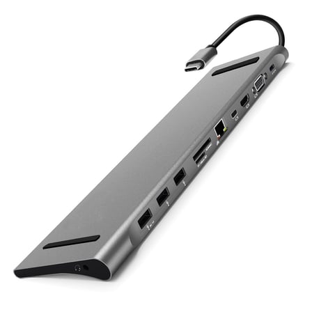 11 in 1, 11 Port Type-C Hub / HDMI/VGA/Mini DP/SD/TF/RJ45/USB-C Type-C Çevirici (11in1 Converter)