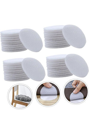 10 takım 5 cm Halı Kilim Koltuk Örtüsü Sabitleyici Kaydırmaz Cırt Yıkanabilir Yapışkanlı Ped Beyaz