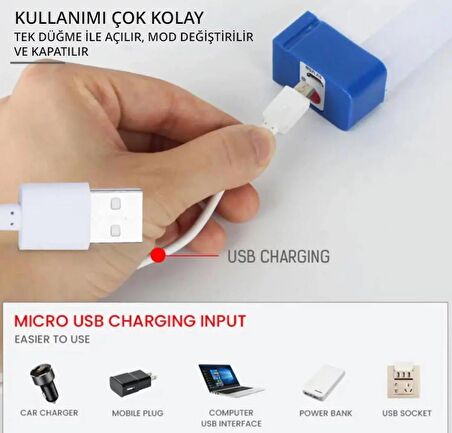 cBk BK-500 Şarjlı Led Işıldak Kamp Lambası Mıknatıslı 3 Modda Çalışan ve 8 Saat Kullanım