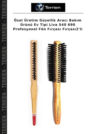 Özel Üretim Güzellik Aracı Bakım Ürünü Ev Tipi Liva 540 690 Profesyonel Fön Fırçası Fırçası2'li