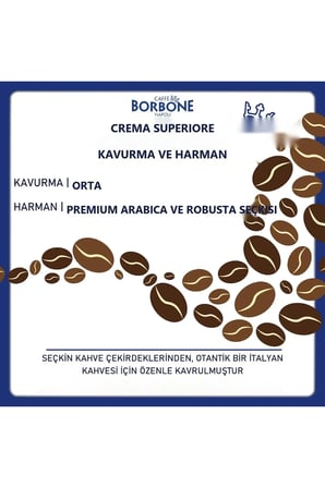 Caffè Borbone Superiore 30'lu Kapsül Kahve – Nespresso Uyumlu, Kadife Köpüklü TETT 07/2027