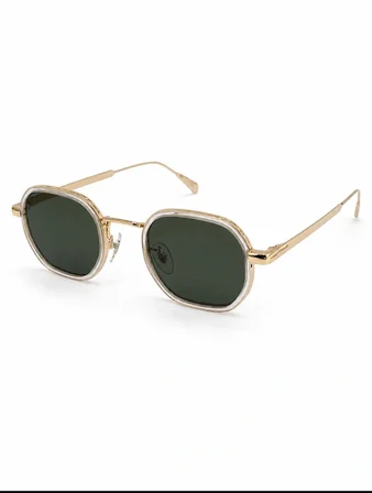 Brooks CBS2086 Unisex Güneş Gözlüğü Altın Çerçeve Yeşil Cam 48 mm Metal