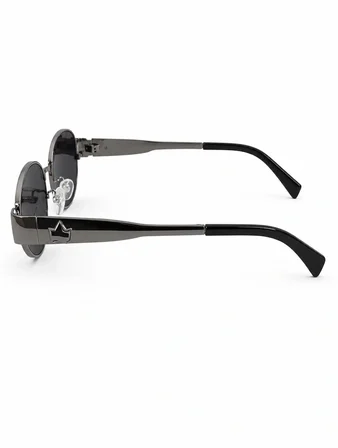 Brooks CBS2087 Güneş Gözlüğü Gri Metal Çerçeve Oval Füme Cam 56 mm