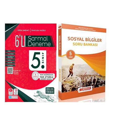 Evrensel İletişim 5. Sınıf 6 lı Sarmal Deneme ve Referans Sosyal Bilgiler Soru Bankası Seti 2 Kitap