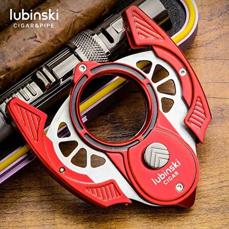 Lubinski Giyotin 60 ring Çelik Puro Makası Kırmızı 9512AT