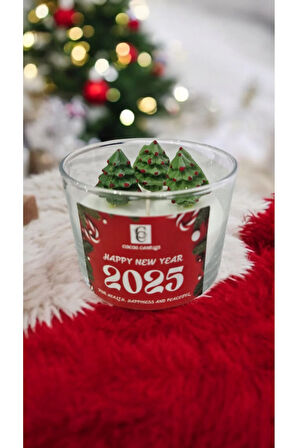 Yılbaşı Mum - Küçük Yeşil Çam (3 Adet)