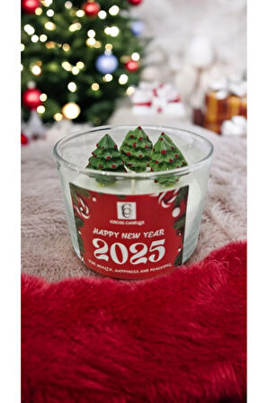 Yılbaşı Mum - Küçük Yeşil Çam (3 Adet)