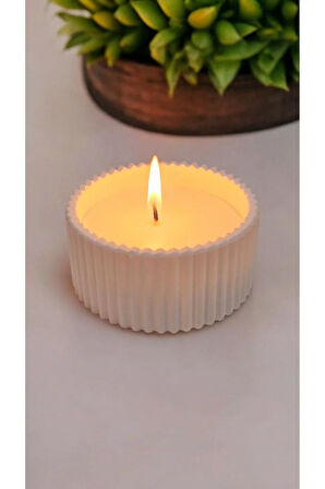 Seni Seviyorum Gizli Mesajlı Taş Mumlukta Lavanta Kokulu %100 Doğal Soya Mum(6 cm)