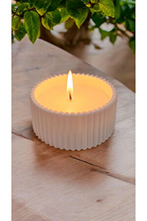 Seni Seviyorum Gizli Mesajlı Taş Mumlukta Lavanta Kokulu %100 Doğal Soya Mum(6 cm)