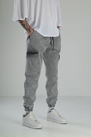 Premium Kalite Gri Jogger Pantolon