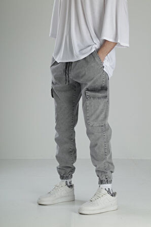 Premium Kalite Gri Jogger Pantolon