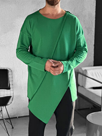Asimetrik Yeşil Sweat