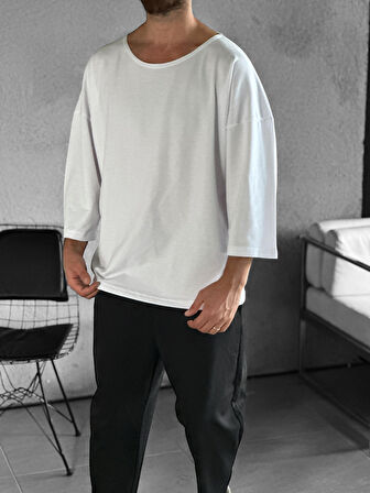 Fakir Kol Beyaz Bohem T-Shirt