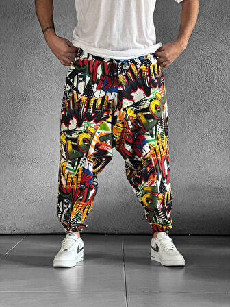 Wow Desenli Spor Şalvar