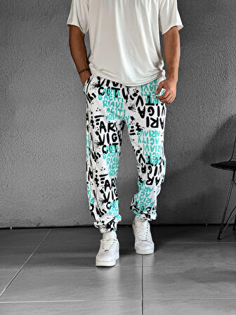 Turkuaz Grafiti Jogger
