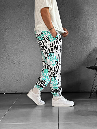 Turkuaz Grafiti Jogger