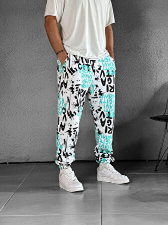 Turkuaz Grafiti Jogger