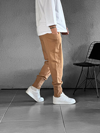 Paça Ribana Yan Cepli Kahve Jogger