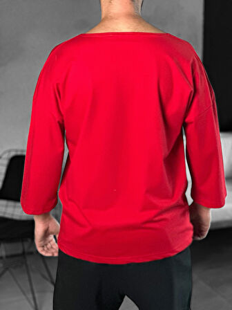 Fakir Kol Kırmızı Bohem T-Shirt