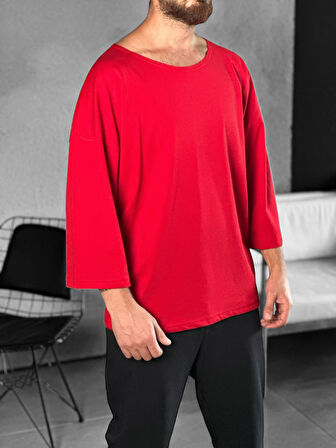 Fakir Kol Kırmızı Bohem T-Shirt