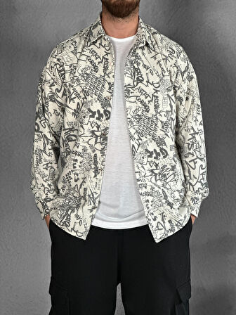 Gabardin Kumaş Gri Spor Gömlek