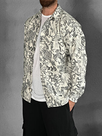 Gabardin Kumaş Gri Spor Gömlek