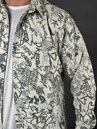 Gabardin Kumaş Gri Spor Gömlek