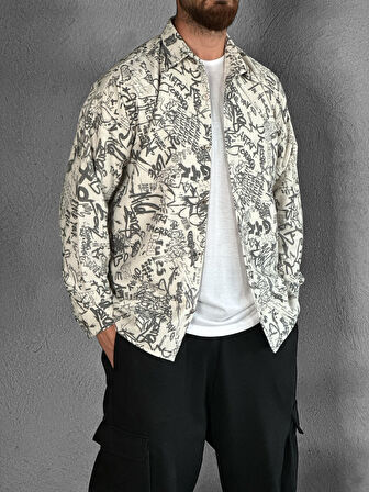 Gabardin Kumaş Gri Spor Gömlek