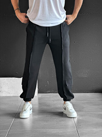 Diz Cep Detaylı Çimalı Jogger Pantolon