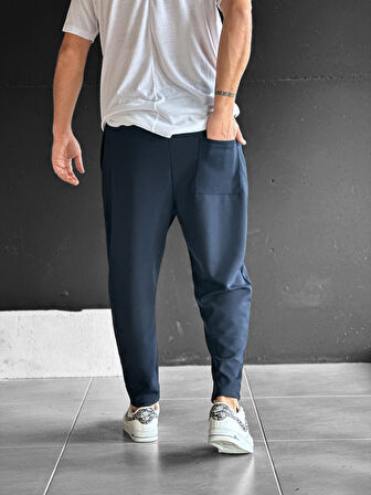 Lacivert Baget Pantolon