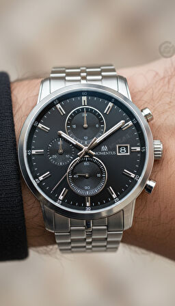 Momentus Gümüş Çelik Kordon Erkek Kol Saati CC308S-04SS