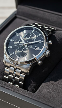 Momentus Gümüş Çelik Kordon Erkek Kol Saati CC308S-04SS