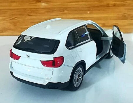 Oyuncak Metal Model Araba 1/36 Çek Bırak Beyaz Bmw X5