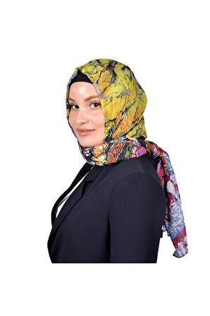 Sürrealist Tablo Desenli Pamuk Şal