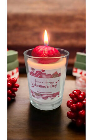 Sevgililer Gününe Özel Lavanta Kokulu %100 Doğal Soya Mum